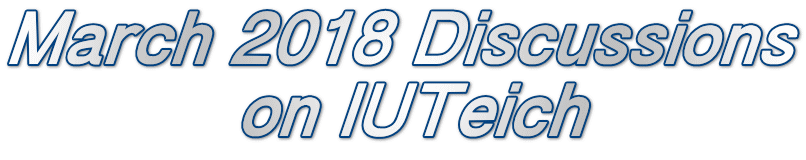 March 2018 Discussions on IUTeich
