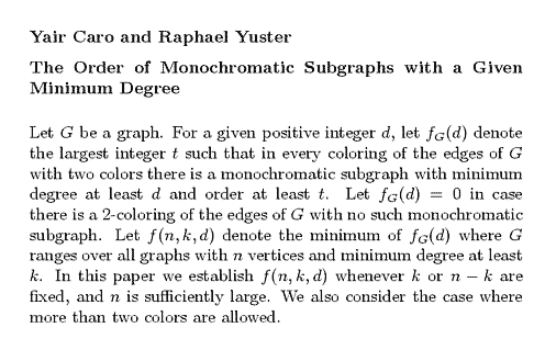 Plain TeX source file for the abstract.