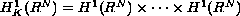 $H^1_K (R^N) = H^1 (R^N) \times\cdots\times H^1( R^N)$