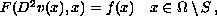 $F(D^2v(x), x) = f(x) \quad x\in \Omega\setminus S\,,$