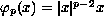 $\varphi_p (x) =| x|^{p-2}x$