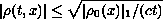 $$
|\rho(t,x)| \leq \sqrt {|\rho_0(x)|_1/(ct)}
$$