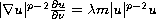 $|\nabla u|^{p-2}\frac{\partial u}{\partial\nu}=\lambda m|u|^{p-2}u$