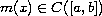 $m(x)\in C([a,b])$