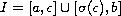 $I = [a,c]\cup [\sigma(c),b]$