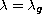 $\lambda=\lambda_g$