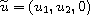 $\widetilde{u} =(u_1,u_2,0)$