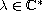 $\lambda \in \mathbb{C}^{\ast}$