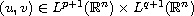 $(u,v)\in L^{p+1}(\mathbb{R}^n)\times L^{q+1}(\mathbb{R}^n)$