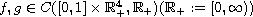 $f,g\in C([0,1]\times \mathbb{R}_+^{4},
  \mathbb{R}_+)(\mathbb{R}_+:=[0,\infty))$