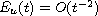 $E_u(t) = O(t^{-2})$