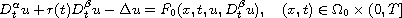 $$
 D^\alpha_t u+r(t)D^\beta_t u-\Delta u=F_0(x,t,u,D^\beta_t u), \quad
 (x,t) \in \Omega_0\times (0,T]
 $$