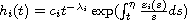 $h_i(t)=c_it^{- \lambda _i}\exp (\int_{t}^{\eta }\frac{z_i(s)}{s}ds)$