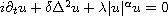 $i\partial_tu+\delta \Delta^2 u+\lambda|u|^\alpha u=0$