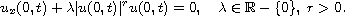 $$
 u_x(0,t)+\lambda|u(0,t)|^ru(0,t)=0,\quad \lambda\in\mathbb{R}-\{0\},\; r> 0.
 $$