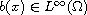 $b(x)\in L^{\infty}(\Omega)$