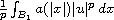 $ \frac{1}{p} \int_{B_1} a(|x|) |u|^p\,dx $