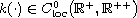 $k(\cdot) \in C^{0}_{\rm loc}\bigl(\mathbb{R}^{+},\mathbb{R}^{++}\bigr)$