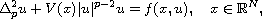 $$
 \Delta_p^2u+V(x)|u|^{p-2}u=f(x,u),\quad x\in\mathbb{R}^N,
 $$