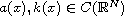 $a(x),k(x)\in C(\mathbb{R}^N)$