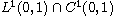 $L^1(0, 1)\cap C^1(0,1)$