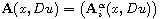 $\mathbf{A}(x,Du)=\big(\mathbf{A}_i^\alpha(x,Du)\big) $