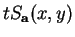 $ tS_{mathbf{a}%% }(x,y)$