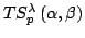 $ TS_{p}^{lambda }left( alpha ,beta right) $