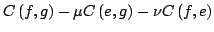 $ Cleft( f,gight) -mu Cleft( e,gight) -<br />u Cleft( f,eight) $