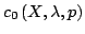 $ c_{0}left( X,lambda,pright) $