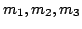 $ m_{1},m_{2},m_{3}$