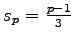 $ s_p=\frac{p-1}{3}$