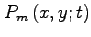 $ P_{m}\left( x,y;t\right) $