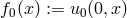 f0(x) := u0(0,x)