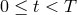 0 ≤ t < T