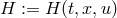 H := H (t,x, u)