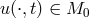 u(⋅,t) ∈ M0