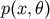 p&#x0028;x,&#x03B8;&#x0029;