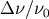 &#x0394; &#x03BD;&#x2215;&#x03BD;0