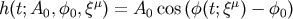 h&#x0028;t;A0,&#x03C6;0, &#x03BE;&#x03BC;&#x0029; = A0 cos&#x0028;&#x03C6;&#x0028;t;&#x03BE;&#x03BC;&#x0029; &#x2212; &#x03C6;0&#x0029;