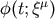 &#x03C6;&#x0028;t;&#x03BE;&#x03BC;&#x0029;