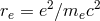 r = e2βm c2 e e