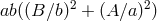 ab((B βb)2 + (A βa)2)