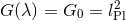 G (λ ) = G0 = l2 Pl