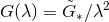 G (λ) = &tidle;G ∗∕λ2