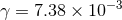 γ = 7.38 × 10− 3