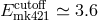 Ecumtko4ff21 ≃ 3.6