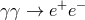 γ γ → e+e −
