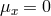 μx = 0
