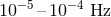 10−5– 10−4 Hz